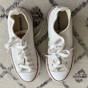 Converse Kids White platform Canvas Sneakers